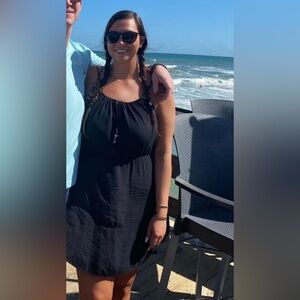 Free People Intimately Black Flowy Dress, L